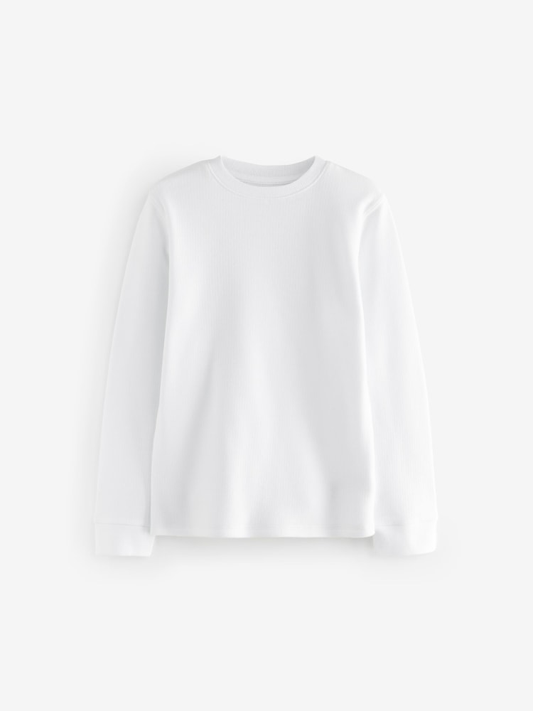 Grijs/wit - Thermal Long Sleeve Tops 2 Pack (2-16yrs) - Image 4 of 5