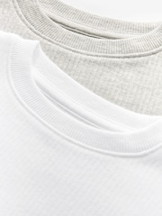 Grey/White Thermal Long Sleeve Tops 2 Pack (2-16yrs) - Image 5 of 5