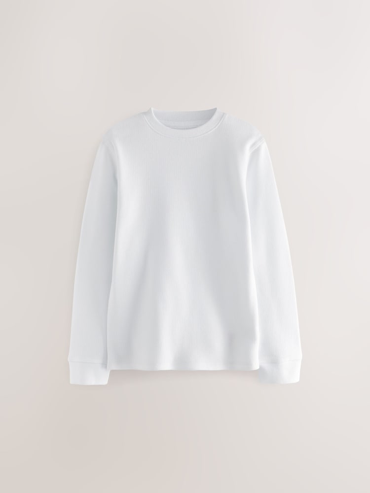 White Thermal Long Sleeve Tops 2 Pack (2-16yrs) - Image 2 of 4