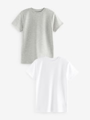 Grey/White Thermal Short Sleeve T-Shirts 2 Pack (2-16yrs) - Image 1 of 5