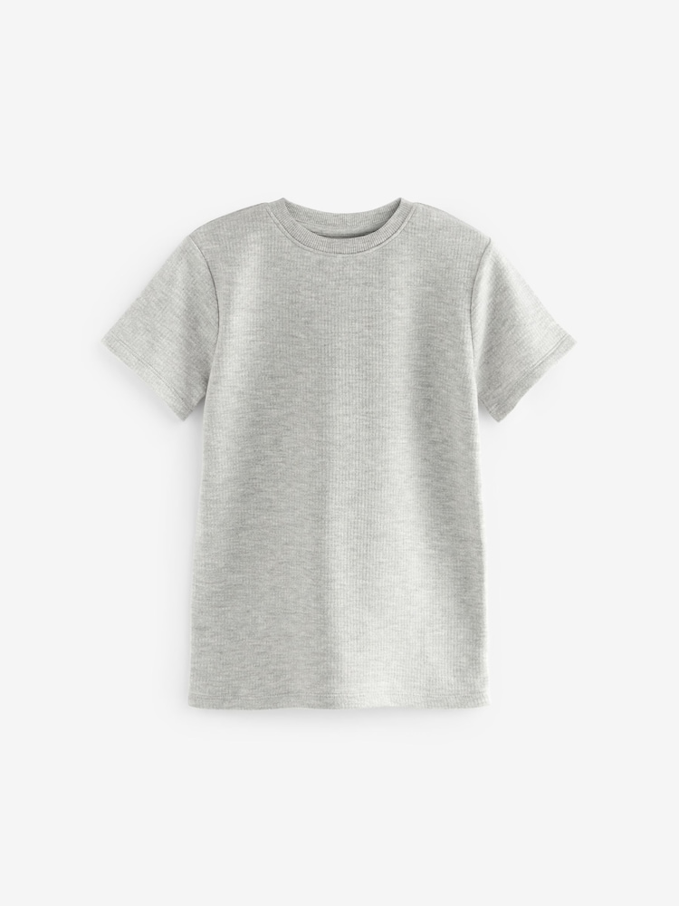 Grey/White Thermal Short Sleeve T-Shirts 2 Pack (2-16yrs) - Image 2 of 5