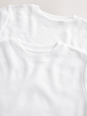 White Thermal Short Sleeve T-Shirts 2 Pack (2-16yrs) - Image 4 of 4