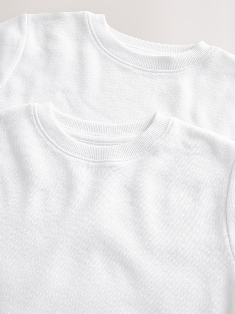 White Thermal Short Sleeve T-Shirts 2 Pack (2-16yrs) - Image 4 of 4