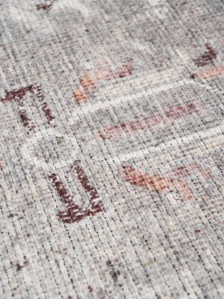 Buy kukoon Grey Washable Flatwoven Grand Distressed Bordered Rug from ...