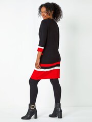 Roman Black Petite Colour Block Pocket Jumper Dress - Image 3 of 5