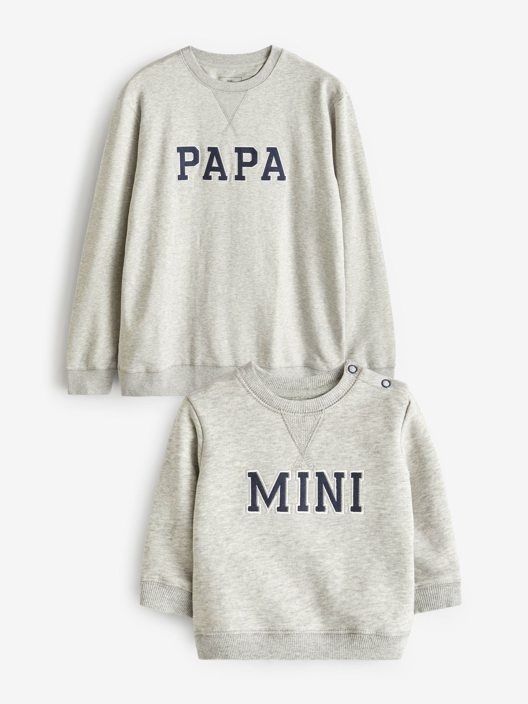 Buy Seraphine Grey Kevin Daddy & Mini Sweatshirt from Next Luxembourg