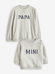 Seraphine Grey Kevin Daddy & Mini Sweatshirt - 圖片 1，共 4