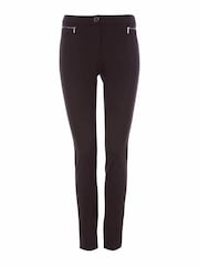 Roman Black Originals Zip Detail Ponte Trousers - Image 4 of 4