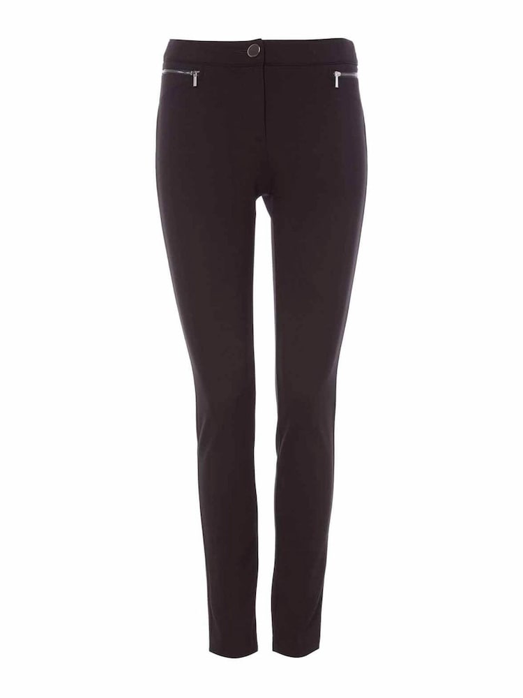 Roman Black Originals Zip Detail Ponte Trousers - Image 4 of 4 Roman Black Originals Zip Detail Ponte Trousers - Image 4 of 4