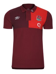 Umbro Red England CVC Rugby Polo Shirt (O2) Jnr - Image 1 of 2