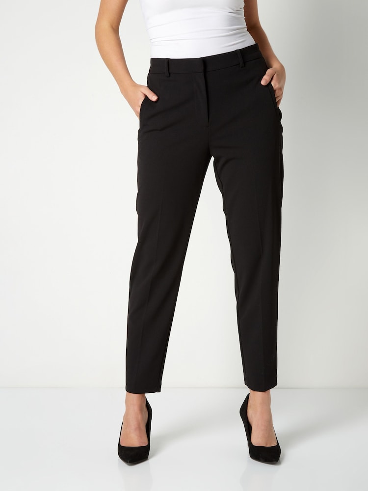 Roman Black Originals Straight Leg Tapered Trousers - Image 1 of 4