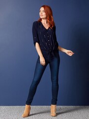 Roman Dark Blue Originals Full Length Denim Jeggings - Image 3 of 4