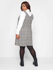 Yours Curve Black/White Pocket A Line Pinafore Dress - Image 3 of 4