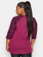 Yours Curve Pink Lattice Detail Eyelet Top - Image 2 of 4