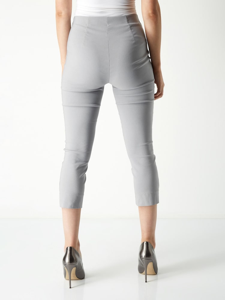 Roman Grey Cropped Stretch Capri Trousers - Image 2 of 4