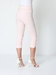 Roman Blush Pink Cropped Stretch Capri Trousers - Image 2 of 4
