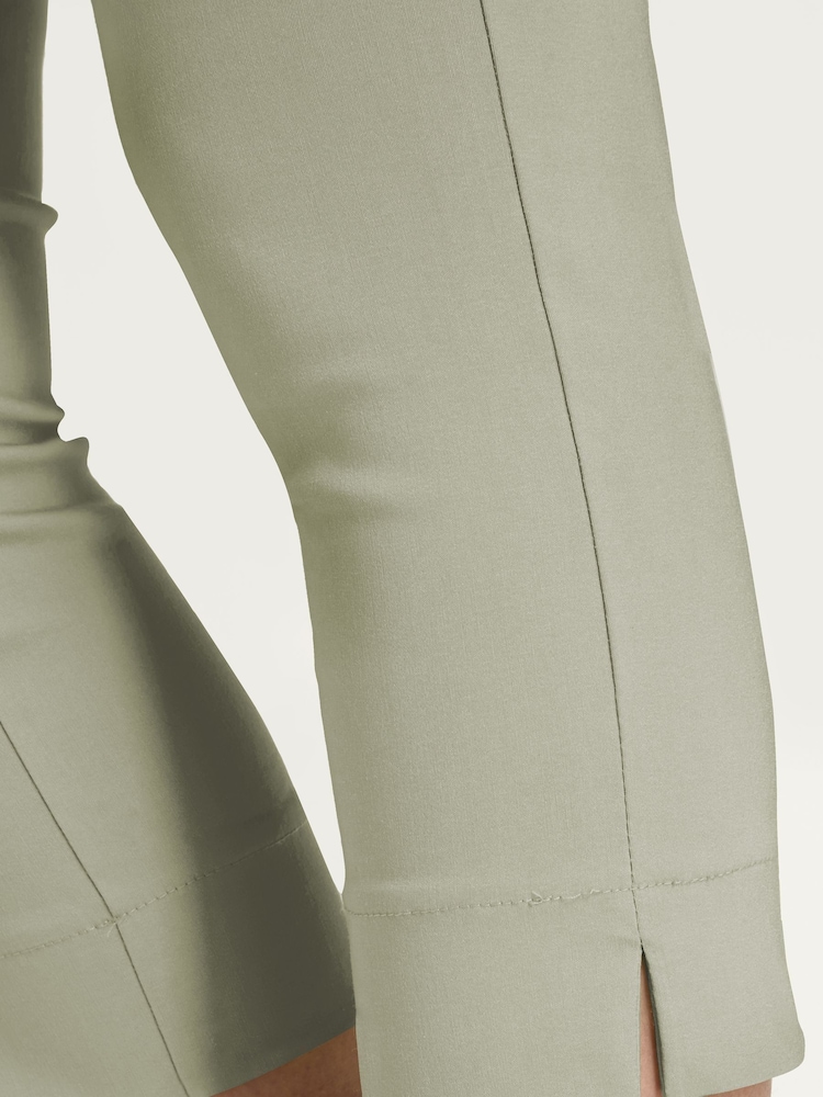 Roman Khaki Green Cropped Stretch Capri Trousers - Image 5 of 5