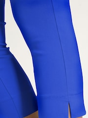 Roman Dark Blue Chrome Cropped Stretch Capri Trousers - Image 4 of 4