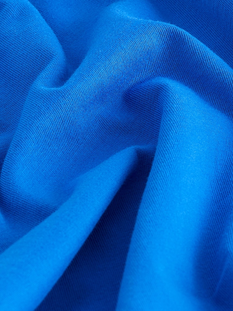Cobalt Blue Short Sleeve Bubble Hem T-Shirt - Image 6 of 6