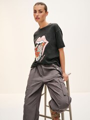 Grey License Rolling Stones Band 100% Cotton Graphic Short Sleeve T-Shirt - Image 2 of 6