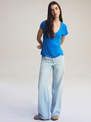 Cobalt Blue Premium Modal Rich Short Sleeve Scoop Neck T-Shirt - Image 2 of 7