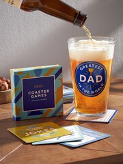 Blue Greatest Dad Beer Glass And Coaster Set - Image 3 of 5