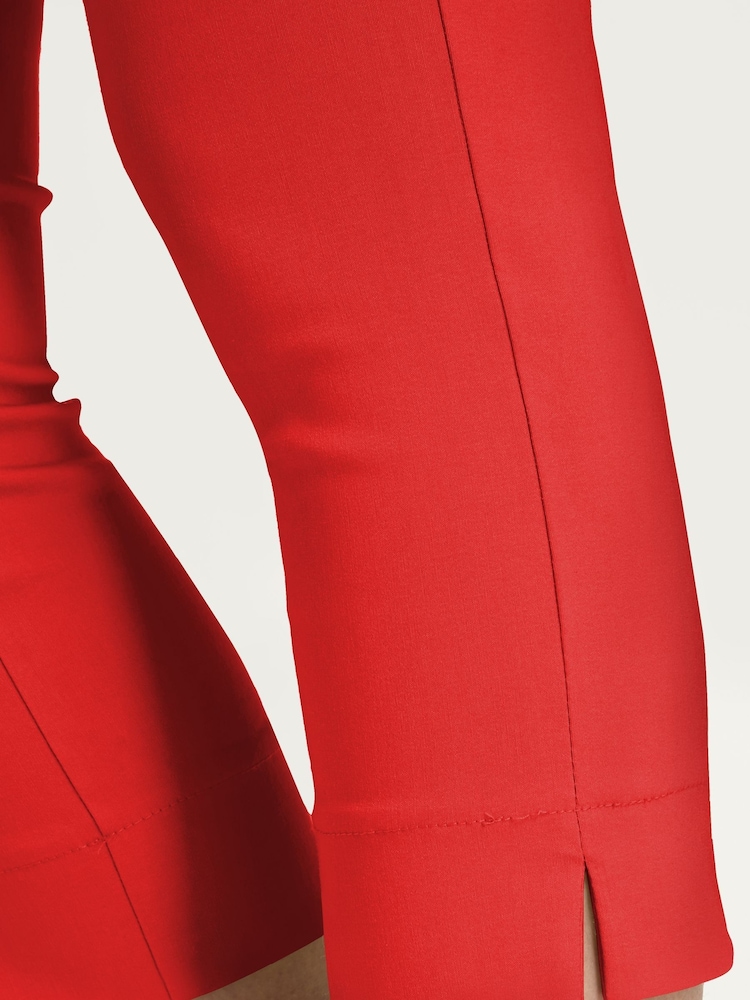 Roman Red Cropped Stretch Capri Trousers - Image 5 of 5