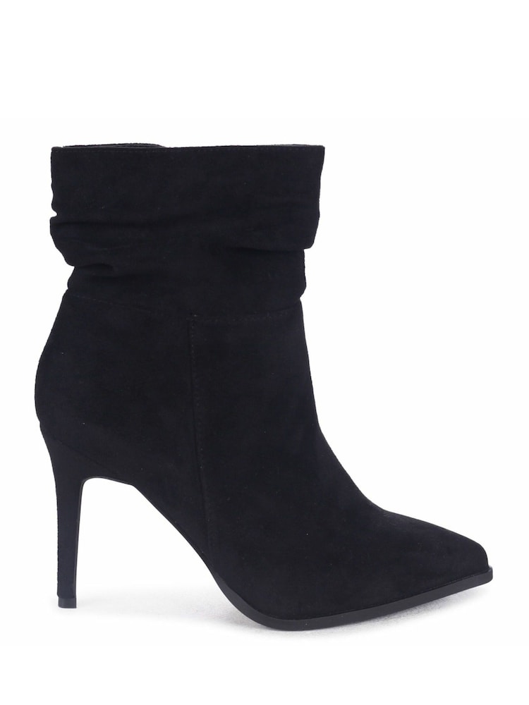 Linzi Black Eclipse Ruched Pointed Stiletto Heel Boots - Image 2 of 4