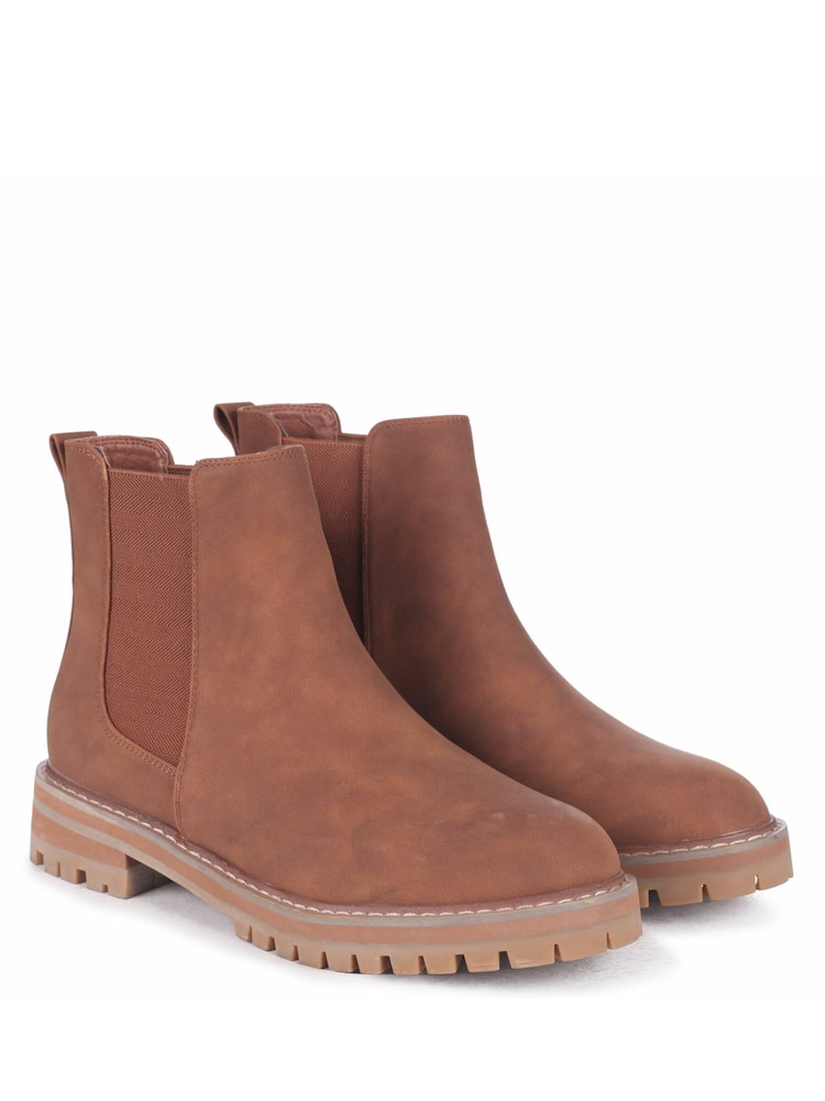 Linzi Brown Classic Pull On Casual Chelsea Boots - Image 4 of 4 Linzi Brown Classic Pull On Casual Chelsea Boots - Image 4 of 4