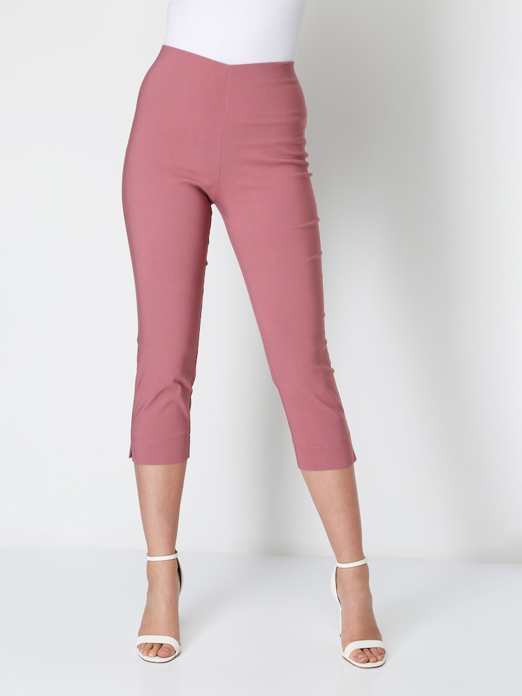 Dunkelrosa - Roman – Cropped-Hose mit Stretch in Capri-Länge - Bild 1 von 4 Dunkelrosa - Roman – Cropped-Hose mit Stretch in Capri-Länge - Bild 1 von 4