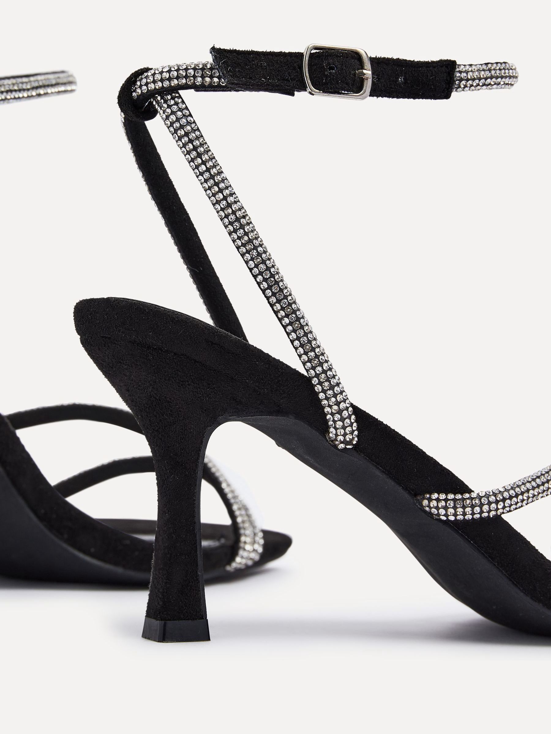 全国総量無料で Buy Linzi Black Mayfair Diamante Heeled Sandals With Wrap 靴