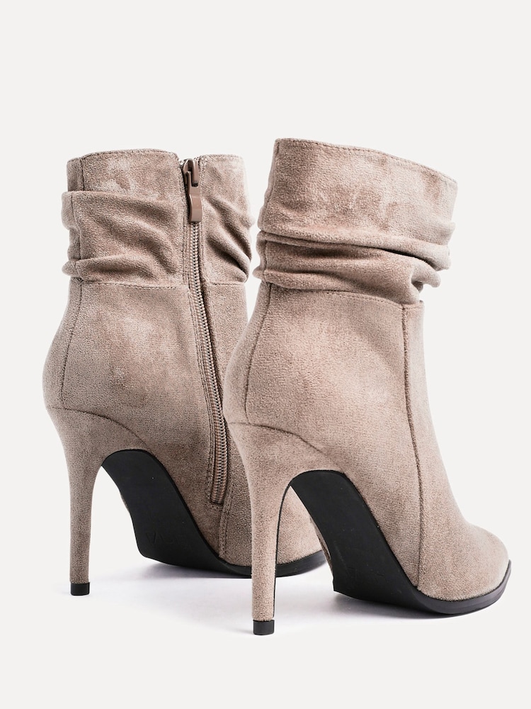 Linzi Eclipse Ruched Pointed Stiletto Ankle Boots Heels - Bild 5 von 5 Linzi Eclipse Ruched Pointed Stiletto Ankle Boots Heels - Bild 5 von 5