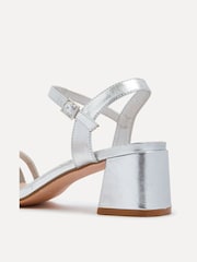 Linzi Silver Bunty Block Heeled Sandals With Diamante Trim - Image 5 of 5