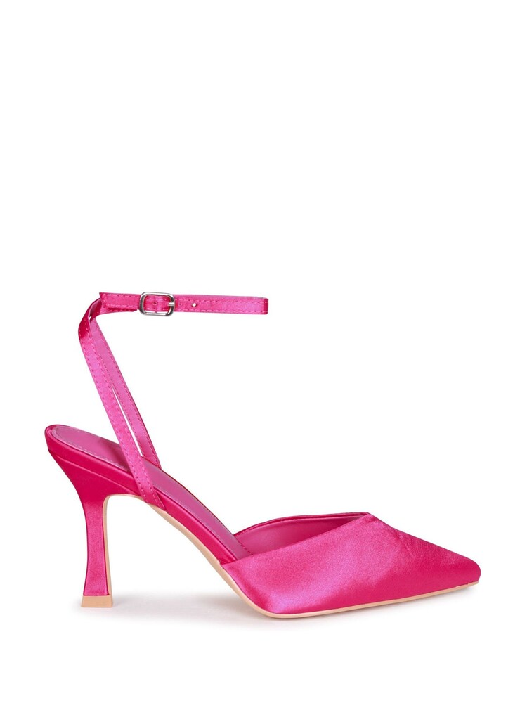 Linzi Pink Chrishell Court Heels With Wrap Around Ankle Strap - Image 2 of 4