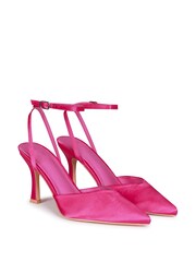 Linzi Pink Chrishell Court Heels With Wrap Around Ankle Strap - Image 3 of 4