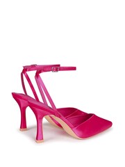 Linzi Pink Chrishell Court Heels With Wrap Around Ankle Strap - Image 4 of 4