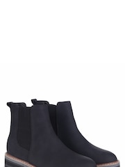 Linzi Black Classic Pull On Casual Chelsea Boots - Image 3 of 4