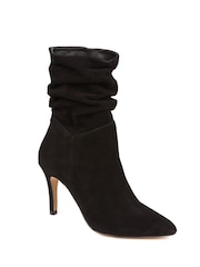 Jones Bootmaker Luisa Leather Stiletto Black Heels Boots - Image 2 of 5