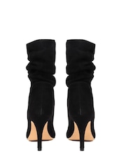 Jones Bootmaker Luisa Leather Stiletto Black Heels Boots - Image 3 of 5