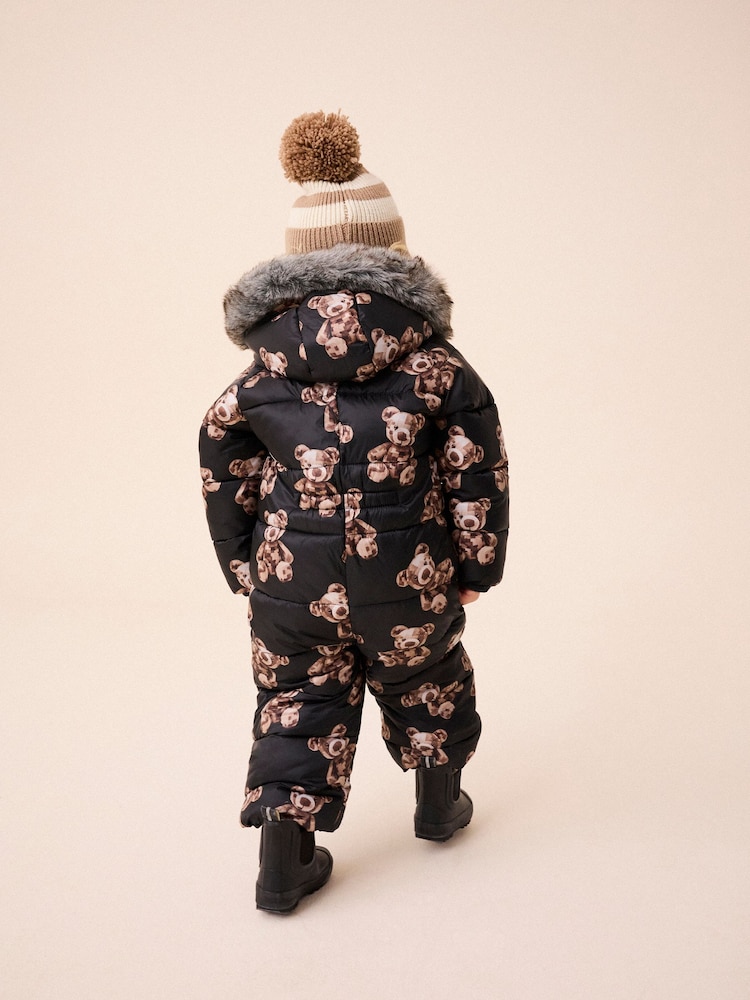 Black Bear Print Snowsuit (3mths-7yrs) - Image 4 of 9