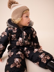 Black Bear Print Snowsuit (3mths-7yrs) - Image 5 of 9