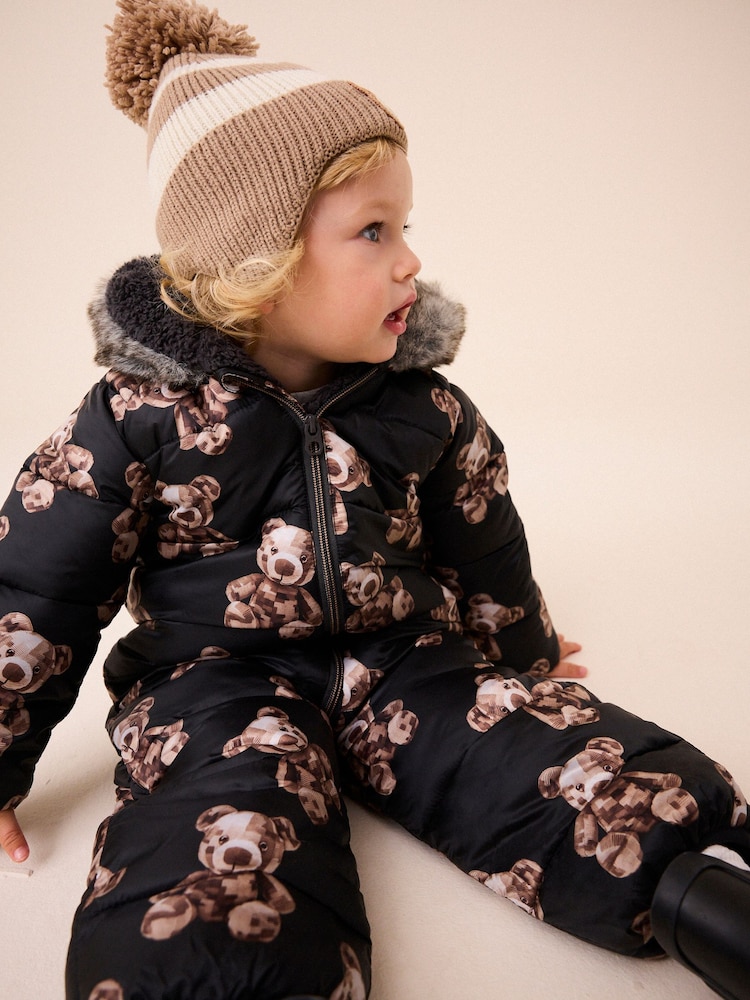 Black Bear Print Snowsuit (3mths-7yrs) - Image 5 of 9