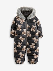 Black Bear Print Snowsuit (3mths-7yrs) - Image 6 of 9