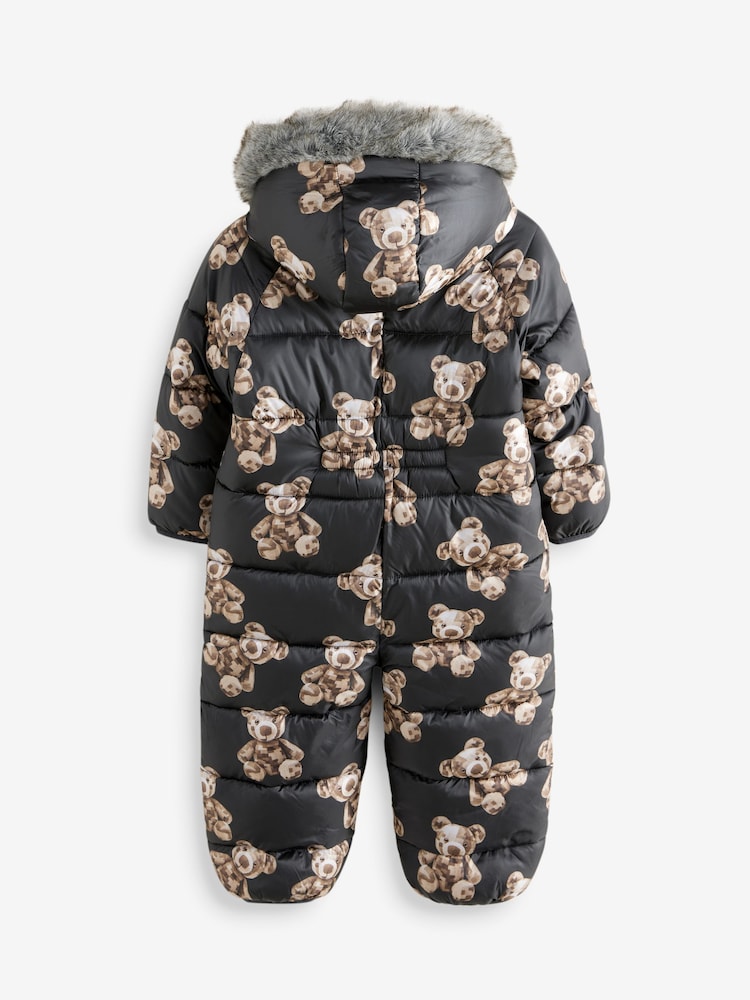 Black Bear Print Snowsuit (3mths-7yrs) - Image 7 of 9