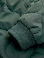 Green Quilted Borg Fleece Lined Shower Resistant Coat (3mths-7yrs) - Image 12 of 12