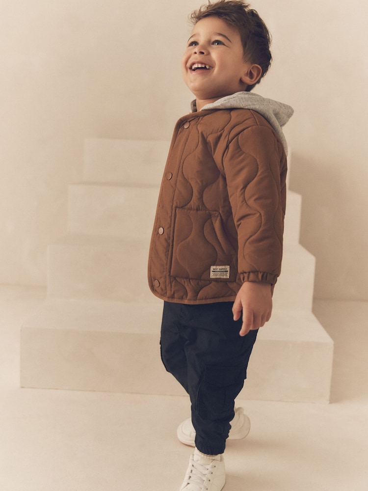 Tan Brown Quilted Jacket (3mths-7yrs) - Image 2 of 8