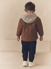 Tan Brown Quilted Jacket (3mths-7yrs) - Image 3 of 8