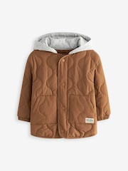 Tan Brown Quilted Jacket (3mths-7yrs) - Image 5 of 8