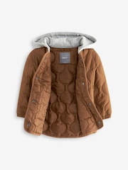 Tan Brown Quilted Jacket (3mths-7yrs) - Image 6 of 8
