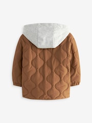 Tan Brown Quilted Jacket (3mths-7yrs) - Image 7 of 8